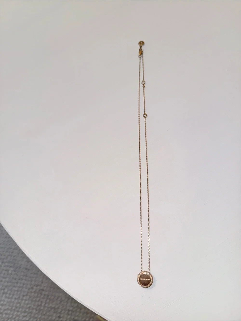 Michael Kors Brilliance Pavé Rose Gold-Tone Necklace with Crystal Embellishments